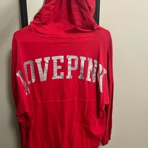 PINK lightweight hoodie Lg